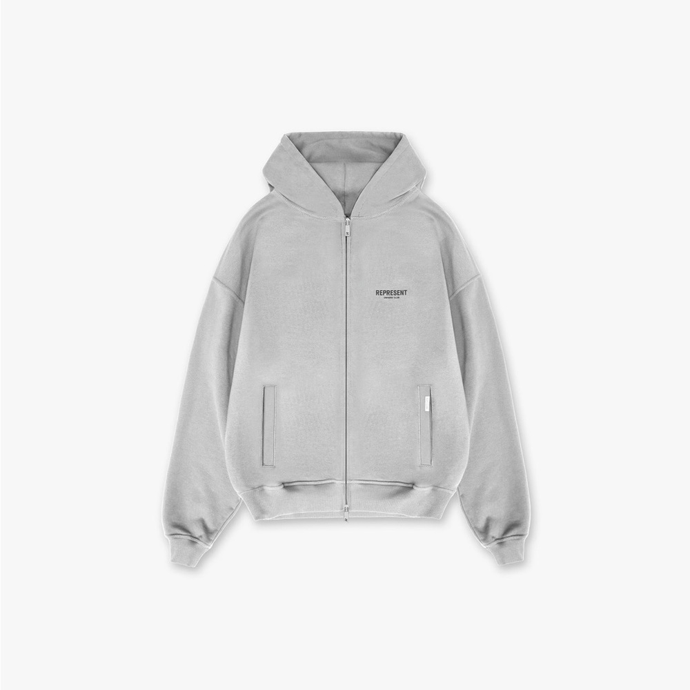 Represent Owners Club Ash Grey Zip Hoodie